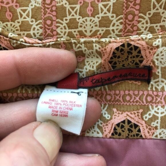 Tapemeasure Silk Pleated Geometric Skirt Size 10 - Picture 12 of 13